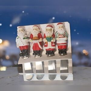 Set of 4 Vintage Boston Warehouse Christmas Santa Chef Spreaders